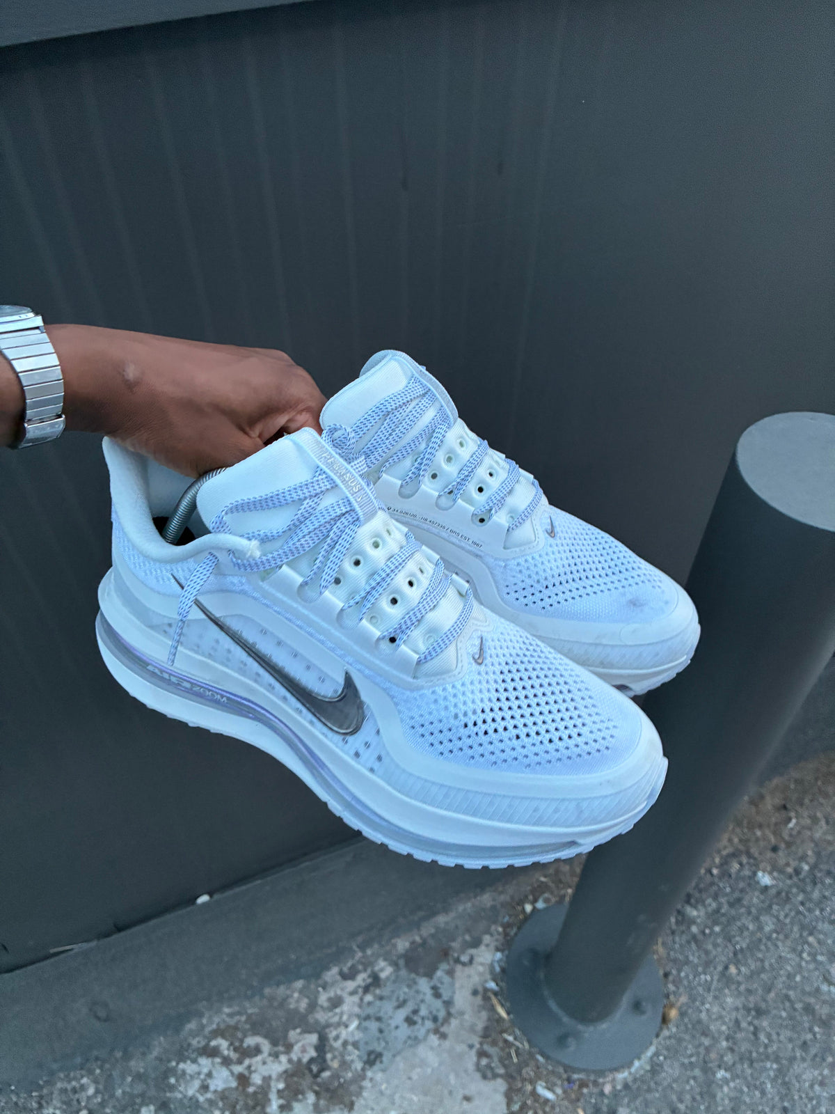 Nike Pegasus Premium White Metallic Silver — perfil